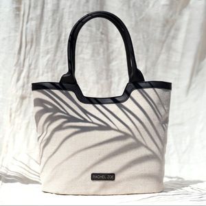 Rachel Zoe Capri Canvas Vegan Leather Trim Tote Bag